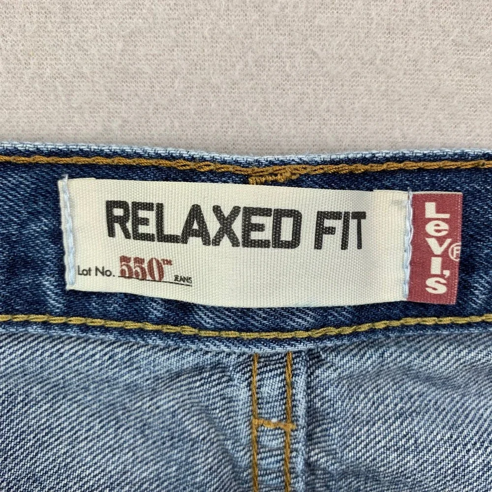 Vintage Levis 550 Men's 38x29‎ Blue Y2K Relaxed Fit Loose 100% Cotton